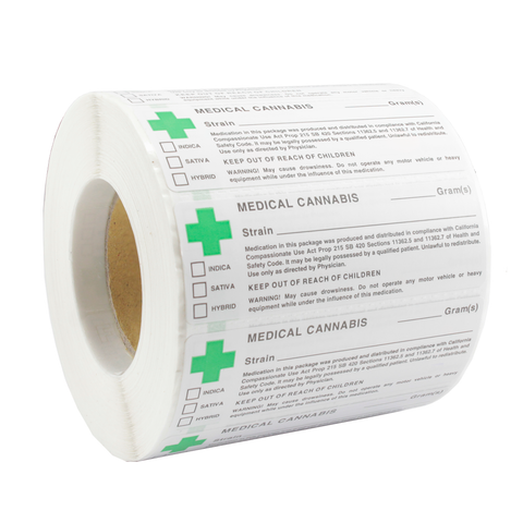 Medical Marijuana Labels (CA Compliant) - 1000 Qty
