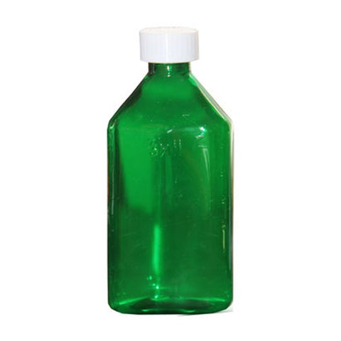 4 oz Green Oval Bottles - CR Caps (100 qty)